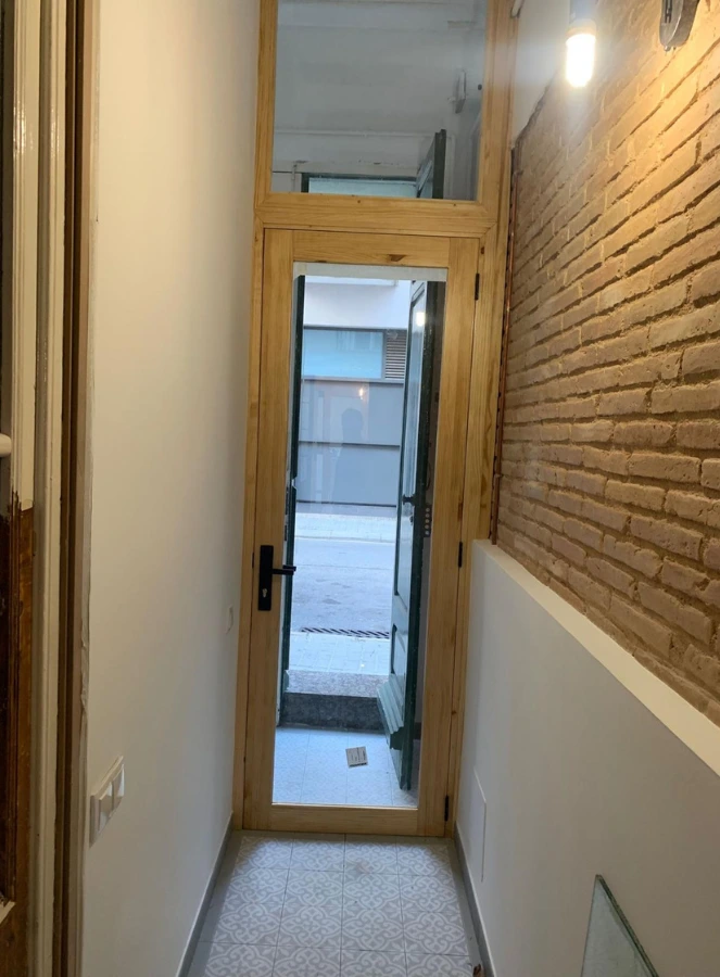 Puertas de madera con cristal