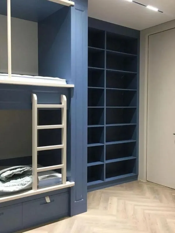 litera infantil de madera azul barcelona