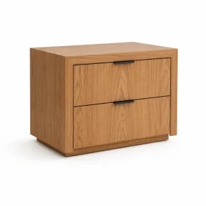 mesita de noche de madera habitación