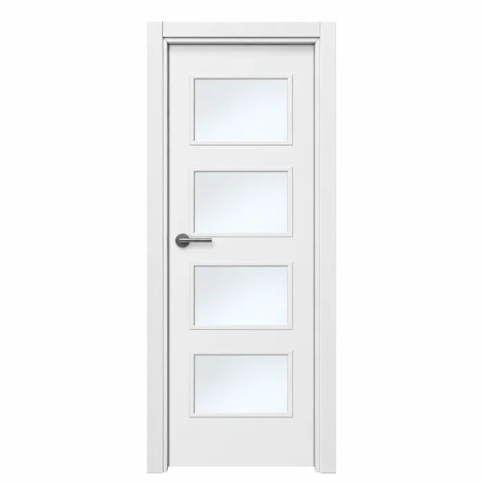 puerta inteiror con vidrios lacada L4